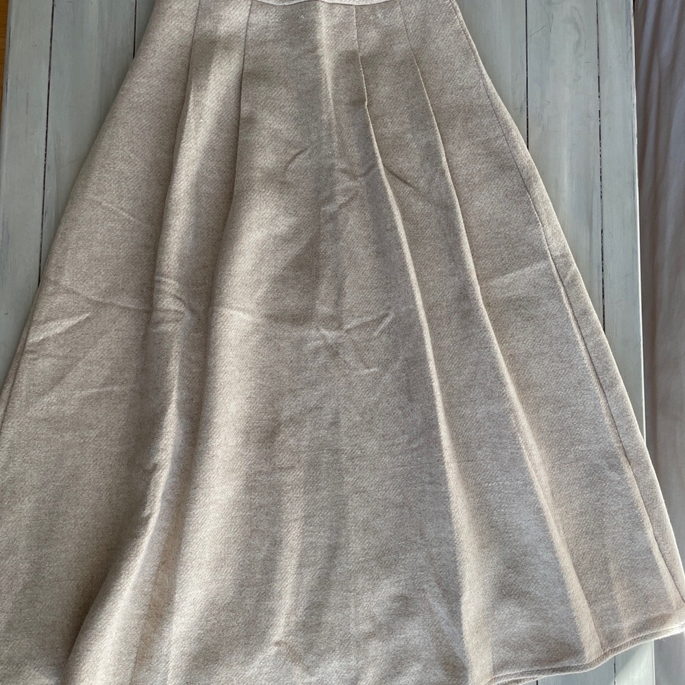 Cream A-Line Skirt for Casual and Work